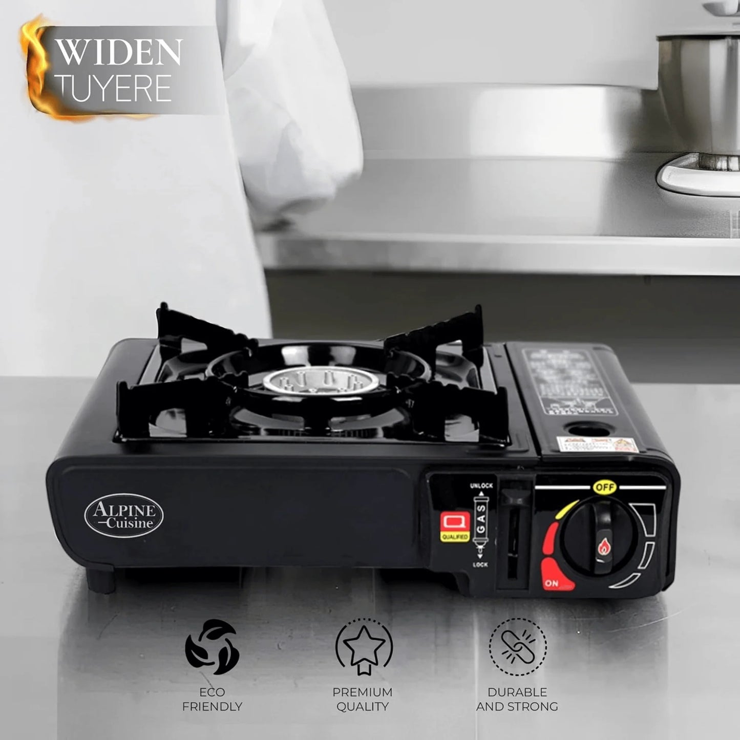 Cocina gas portátil ligera para cocinar al aire libre y en interiores