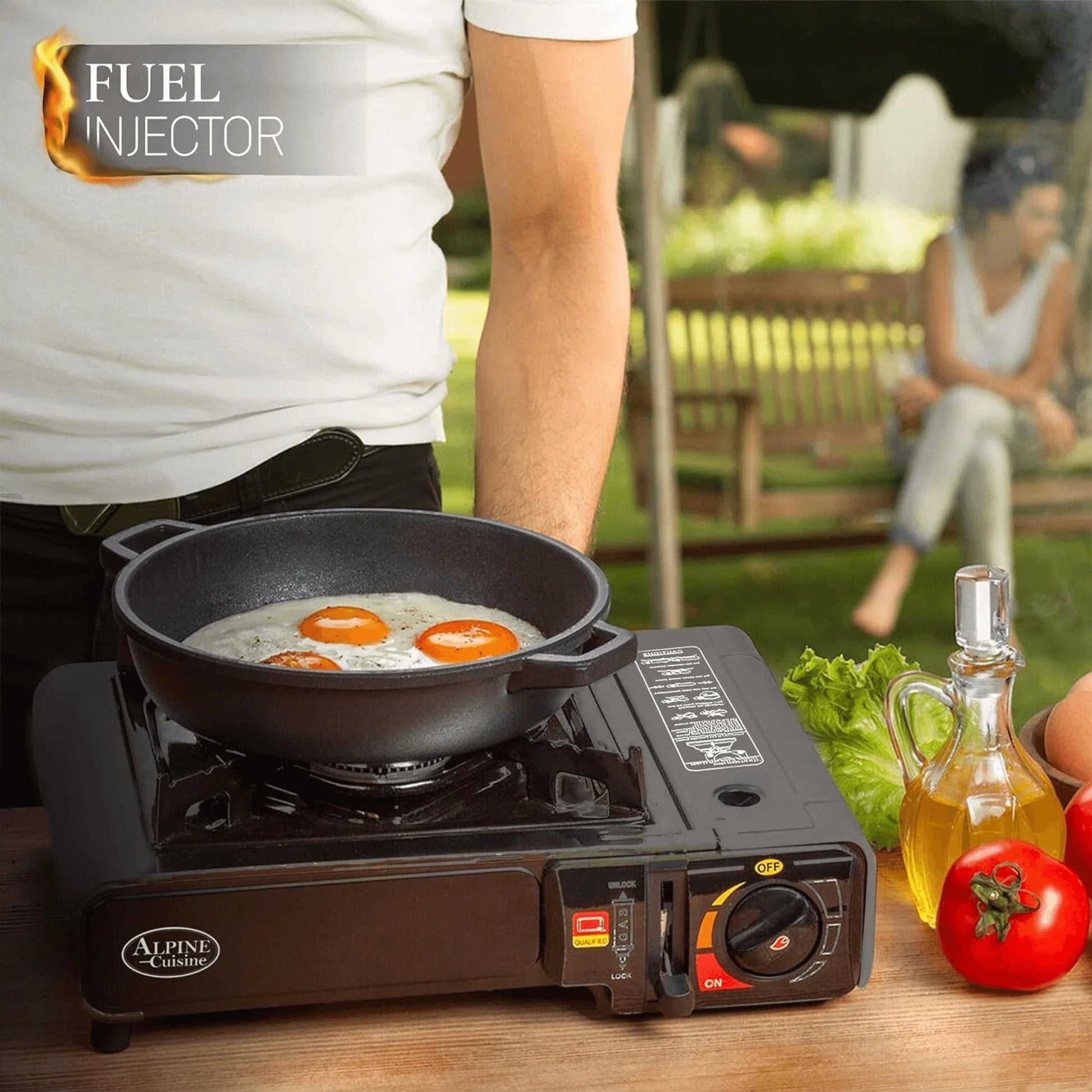 Cocina gas portátil ligera para cocinar al aire libre y en interiores