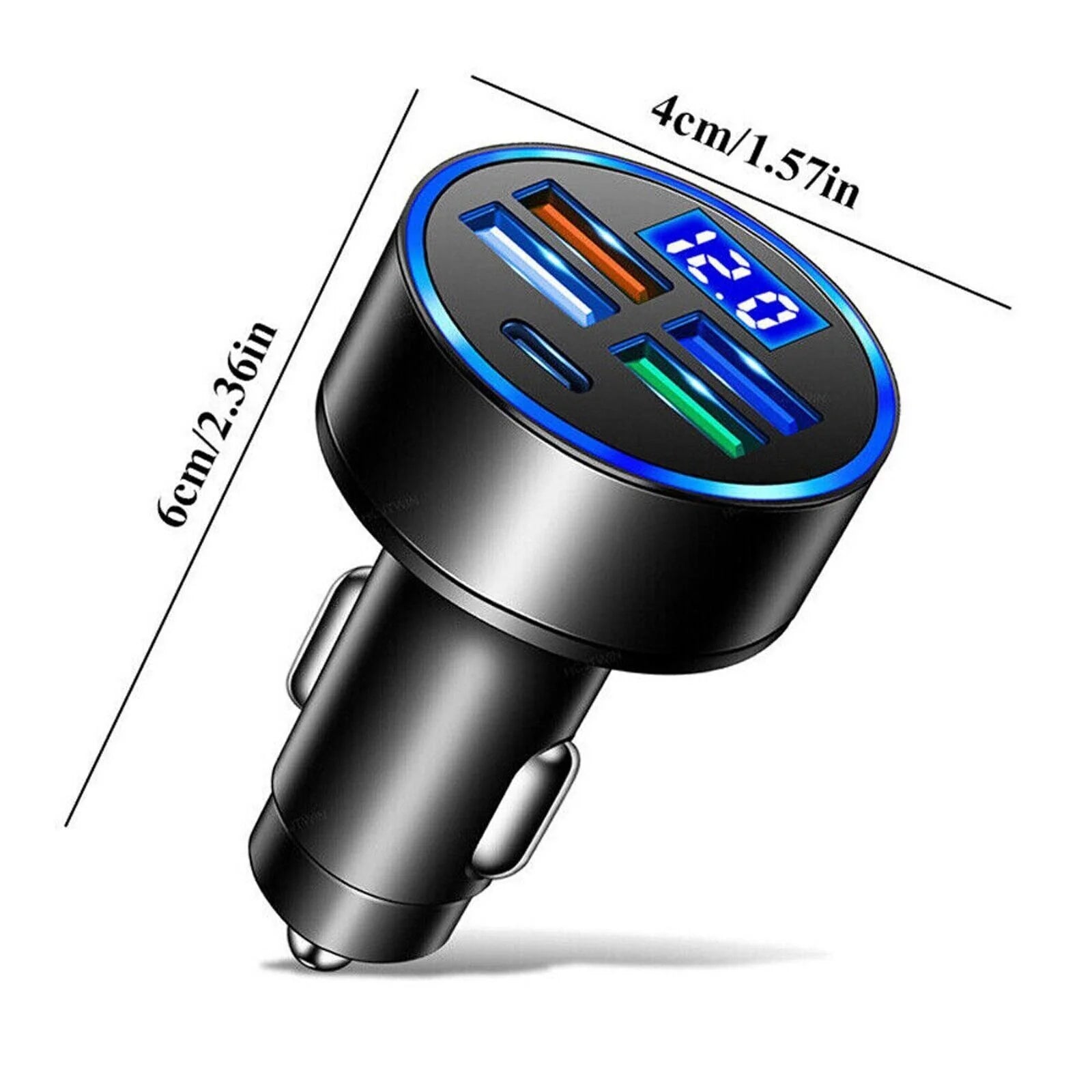 Adaptador de cargador de coche super rápido con 5 puertos USB
