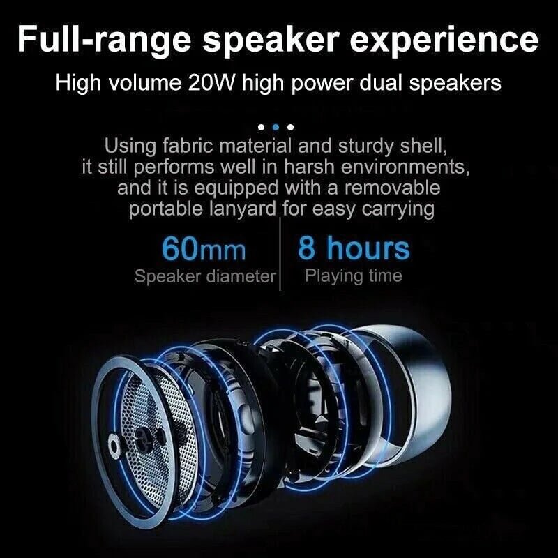Altavoz Bluetooth Inalámbrico Impermeable Estéreo