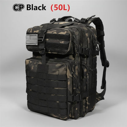 Mochila táctica militar de nailon 1000D de 50 L y 30 L para senderismo, deportes al aire libre, camping, etc.