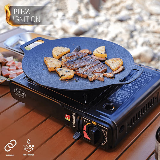 Cocina gas portátil ligera para cocinar al aire libre y en interiores