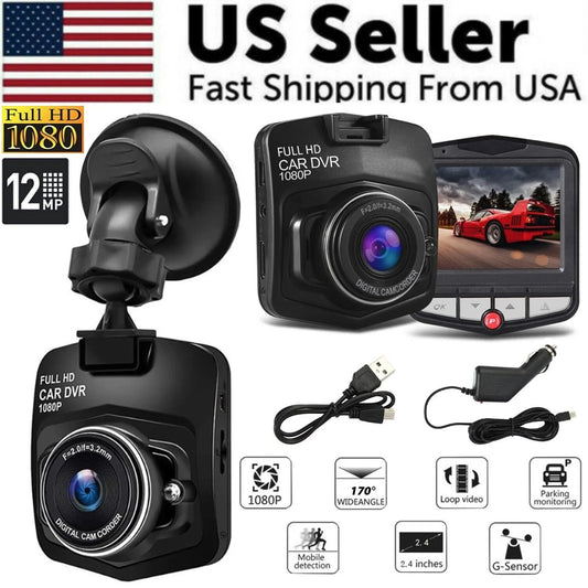 2.4 '' Full HD 1080P Dash Cam Car DVR Cámara delantera o trasera Visión nocturna Sensor G