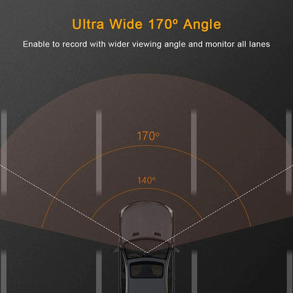HD 1080P Coche Dual Lens Dash Cam 4" DVR Grabador Cámara delantera y trasera Visión nocturna